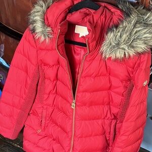 Michael Kors red winter coat!